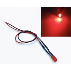 LED indicador vermelho 3 mm 3 V com cabo 20 cm