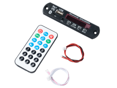 Placa decodificadora MP3 Bluetooth com slot SD, USB, receptor FM e controle remoto - Imagem 1