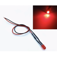 LED indicador vermelho 3 mm 12 a 18 V com cabo 20 cm (LG)
