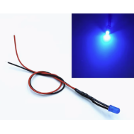 Indicador LED azul 3 mm 12-18 V com cabo 20 cm LG