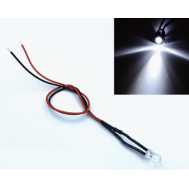 Indicador LED branco 3 mm 12 a 18 V com cabo 20 cm