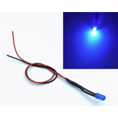 Indicador LED azul 3 mm 22-28 V com cabo 20 cm LG