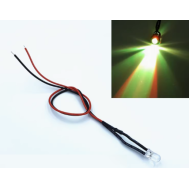 LED indicador RGB 3 mm lente transparente 22-28V com piscar r&aacute;pido e cabo 20 cm