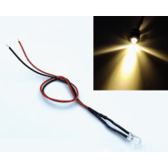 Indicador LED 3 mm branco quente 48-72 V com cabo 20 cm LG