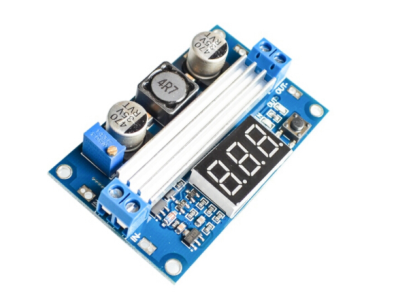 M&oacute;dulo conversor DC-DC step-up ajust&aacute;vel 3,0~35V para 3,5~35V 100W com volt&iacute;metro digital - Imagem 1