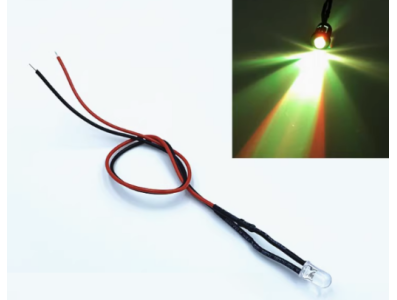 LED indicador RGB 5 mm transparente 5&ndash;9 V pisca r&aacute;pido com cabo 20 cm - Imagem 1