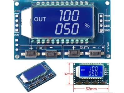 M&oacute;dulo XY-LPWM gerador de sinal PWM com display LCD, ajuste de frequ&ecirc;ncia 1 Hz a 150 kHz e ajuste de ciclo de trabalho, alimenta - Imagem 7