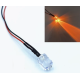 LED indicador laranja 3 mm 3 V com lente water clear e cabo 20 cm - Thumb - 1
