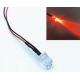 Indicador LED vermelho 8 mm 12-18 V com lente transparente e cabo 20 cm - Thumb - 1
