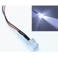 LED indicador branco 10 mm 3 V com cabo 20 cm