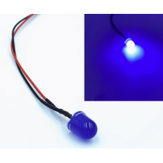 LED indicador azul 10 mm 12&ndash;18 V com cabo 20 cm