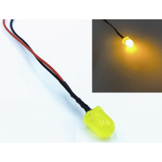 Indicador LED amarelo 10 mm 22 a 28 V com cabo 20 cm