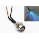 Luz indicadora LED met&aacute;lica 5 mm RGB 3V com lente transparente, efeito pisca lento e cabo de 20 cm - Thumb - 1