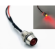 Indicador LED met&aacute;lico vermelho 5 mm 12 a 18 V com cabo 20 cm - Thumb - 1