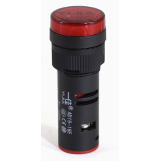 Sinaleiro indicador LED vermelho 16 mm AC/DC 12V AD16-16E