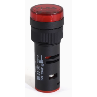 Sinaleiro indicador LED vermelho 16 mm AC/DC 12V AD16-16E