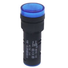 Sinaleiro Indicador LED Azul 16mm AC/DC 24V AD16-16E