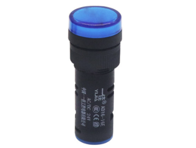 Sinaleiro Indicador LED Azul 16mm AC/DC 24V AD16-16E - Imagem 1