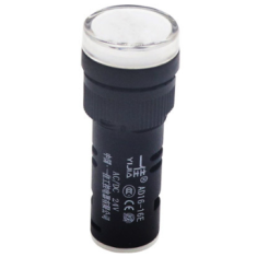 Sinaleiro LED branco 16 mm AC/DC 24 V AD16-16E Power Pilot