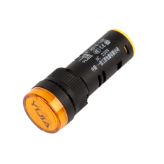 Sinaleiro indicador LED amarelo 16mm AC 220V AD16-16E