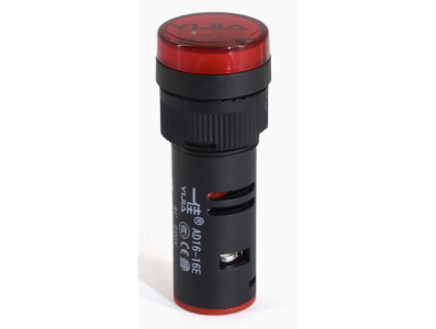 Sinaleiro indicador LED AD16-16E 16 mm AC 380 V vermelho - Imagem 1