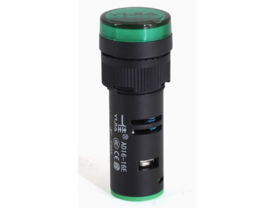 Sinaleiro piloto LED verde 16 mm AC 380V modelo AD16-16E - Imagem 1