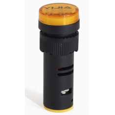 Sinaleiro piloto LED amarelo 16 mm AD16-16E AC 380 V