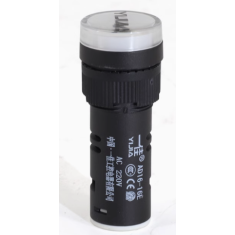 Indicador piloto LED AD16-16E 16 mm branco 380 V AC