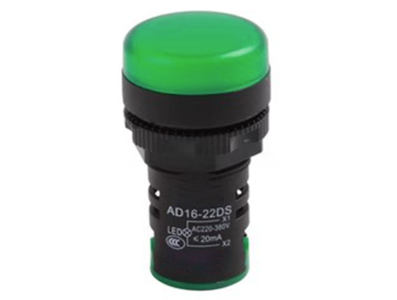 Indicador LED verde 22 mm modelo AD16-22DS AC/DC 12-24V - Imagem 1
