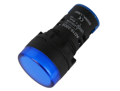 Indicador piloto LED azul AD16-22DS 22 mm AC/DC 12-24V - Imagem 1