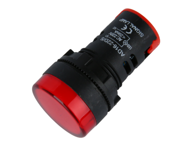 Sinaleiro indicador LED vermelho 22 mm AC 220V AD16-22DS - Imagem 1