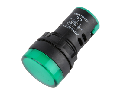 Sinaleiro piloto LED verde 22 mm AD16-22DS AC 220V - Imagem 1