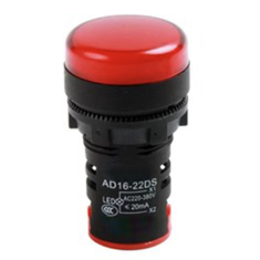 Sinaleiro Indicador LED Vermelho 22 mm AC 380V AD16-22DS