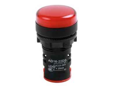 Sinaleiro Indicador LED Vermelho 22 mm AC 380V AD16-22DS - Imagem 1