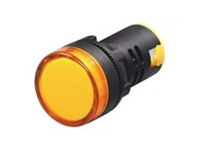 Sinaleiro piloto LED amarelo 22 mm AC 380V modelo AD16-22DS - Imagem 1