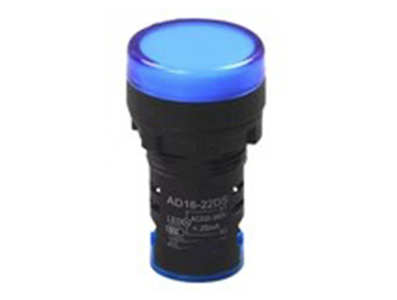 Sinaleiro Indicador LED Azul 22 mm AC 380V AD16-22DS - Imagem 1