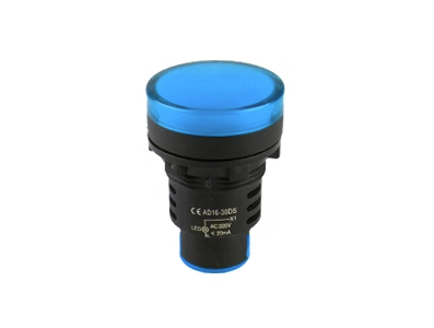 Indicador piloto LED azul 30 mm DC 6V modelo AD16-30DS - Imagem 1