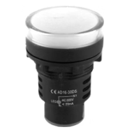 Sinaleiro LED branco AD16-30DS 30 mm 24 V AC/DC