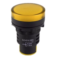 L&acirc;mpada Indicadora Piloto LED Amarela 30 mm AC 380V AD16-30DS