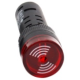 Indicador de Sinal LED Vermelho 16mm AD16-16SM AC/DC 12V com Buzzer Integrado - Thumb - 1