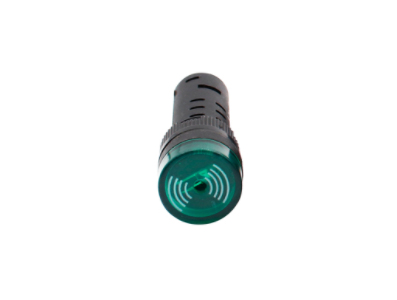 Indicador LED Verde AD16-16SM 16mm com Buzzer Embutido AC 380V - Imagem 1