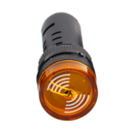Sinaleiro e Indicador LED Amarelo 16 mm AD16-16SM AC/DC 12V com Buzzer Integrado