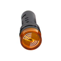 Sinaleiro indicador LED amarelo 16mm AC/DC 48V AD16-16SM com buzzer embutido