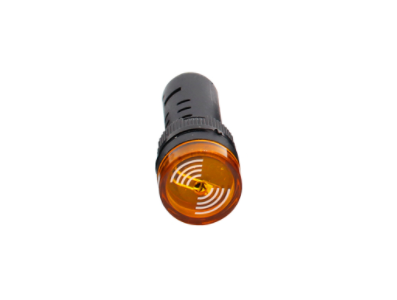 Sinaleiro Indicador LED Amarelo AD16-16SM 16 mm AC 220V com Buzzer Embutido - Imagem 1