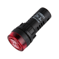 Sinaleiro LED vermelho 22 mm AD16-22SM 24V AC/DC com buzzer embutido