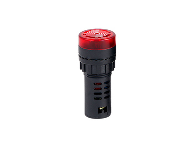 Indicador Sinalizador LED Vermelho 22 mm AD16-22SM AC/DC 48V com buzzer embutido - Imagem 1