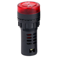 Indicador LED 22 mm AD16-22SM Vermelho AC/DC 220V com Buzzer Embutido