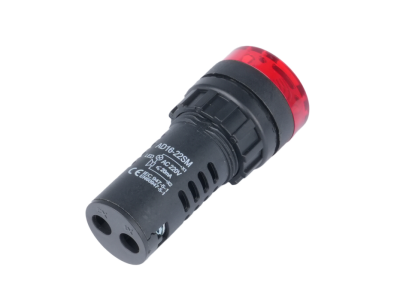 Indicador LED Vermelho 22 mm AC 220V AD16-22SM com Buzzer embutido - Imagem 1