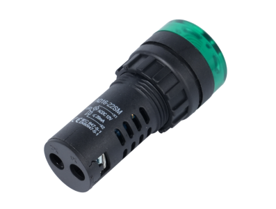 Sinaleiro Indicador LED Verde 22 mm AC/DC 12V AD16-22SM com Buzzer Embutido - Imagem 1