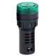 Sinaleiro Indicador LED Verde 22 mm AD16-22SM AC/DC 36V com Buzzer Integrado - Thumb - 1